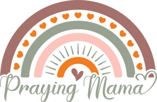 Praying mama, rainbow, Christians mom tshirt design - free svg file for members