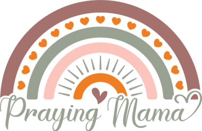 Praying mama, rainbow, Christians mom tshirt design - free svg file for members