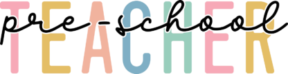 Pre-school teacher, sweatshirt design for teacher - free svg file for members