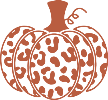 Leopard Skin Pumpkin clipart image, fall decor - free svg file for members