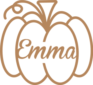 Personalized name pumpkin monogram frame, thanksgiving day decor - free svg file for members