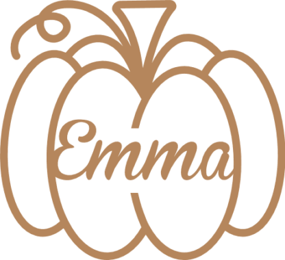 Personalized name pumpkin monogram frame, thanksgiving day decor - free svg file for members