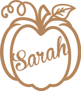 Personalized name pumpkin frame, thanksgiving day table decor - free svg file for members
