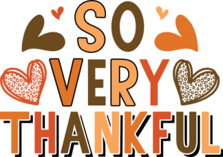 So very thankful, leopard skin, thanksgiving day sweatshirt design - free svg file for members