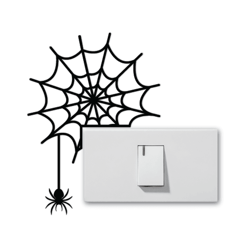 Spider and net, Halloween Light Switch Wall Stickers Decals - free svg file for members