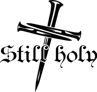 Still holy, cross made of nails, Christians tshirt design - free svg file for members