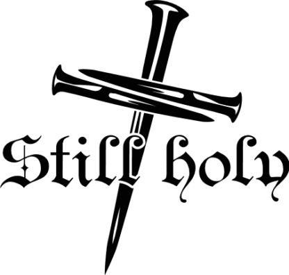 Still holy, cross made of nails, Christians tshirt design - free svg file for members