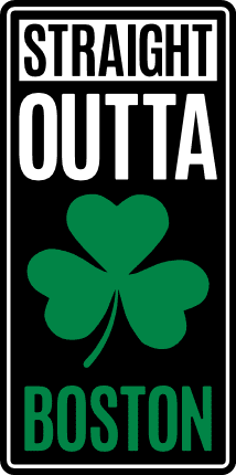 Straight Outta Boston, clover leaf, NBA decor stickers - free svg file for members