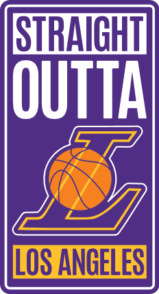 Straight Outta Los Angeles, NBA decor stickers - free svg file for members