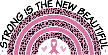 Breast cancer awareness, Strong is the new beautiful, leopard skin rainbow - free svg file for members