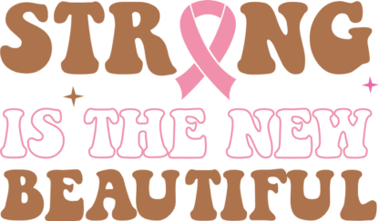 Strong is the new beautiful, breast cancer awareness sweatshirt design - free svg file for members