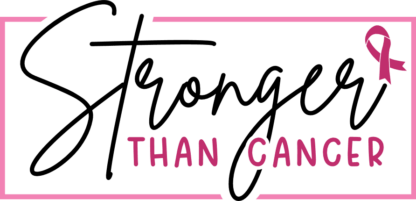 Stronger than cancer, breast cancer awareness tshirt design - free svg file for members