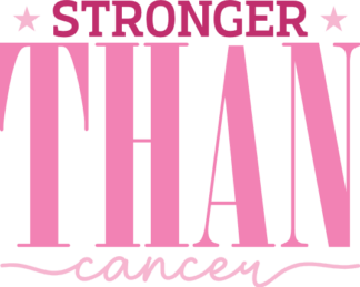Stronger than cancer, breast cancer awareness sweatshirt design - free svg file for members