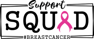 Support squad, #breastcancer awareness sweatshirt design - free svg file for members