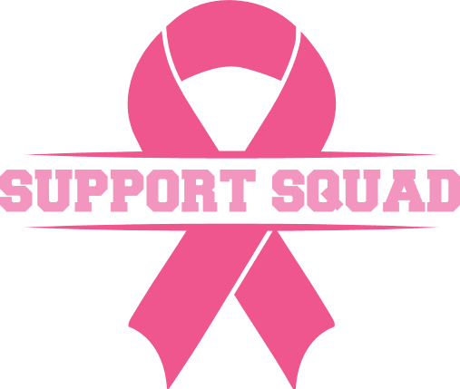 Support squad, pink ribbon, breast cancer awareness tshirt design