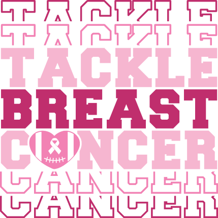 Tackle breast cancer, echo stacked text, breast cancer awareness sweatshirt design - free svg file for members