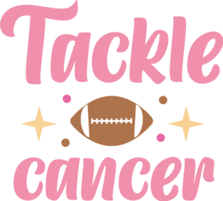 Tackle cancer, football, breast cancer awareness tshirt design - free svg file for members
