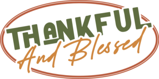 Thankful and blessed, thanksgiving day sticker decals - free svg file for members