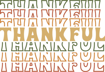 Thankful, echo stacked text, thanksgiving day tshirt design - free svg file for members
