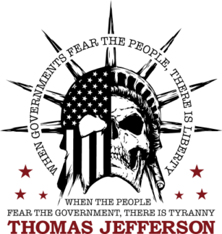 When the people fear the government, there is tyranny, Thomas Jefferson, patriotic tshirt design - free svg file for members