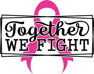 Together we fight, breast cancer awareness tshirt design - free svg file for members
