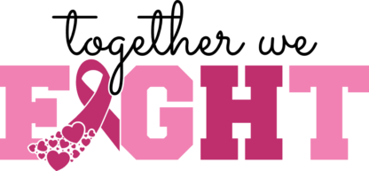 Together we fight, breast cancer awareness mug design - free svg file for members