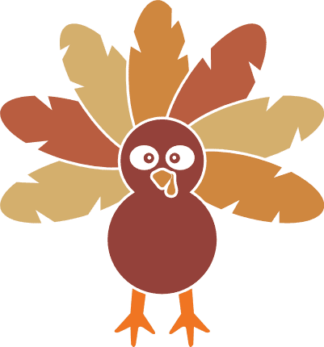 Turkey clipart image, thanksgiving day decor - free svg file for members