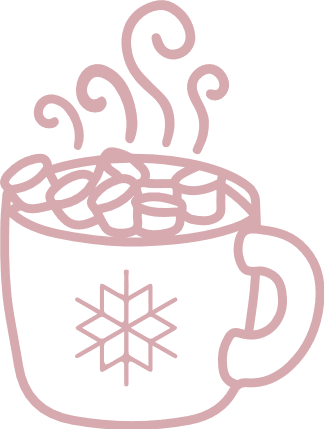 Hot chocolate mug filled with marshmallows clipart image, Christmas cup decor - free svg file for members
