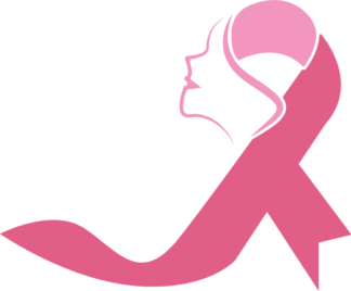 Woman face combined with pink ribbon clipart image, breast cancer awareness - free svg file for members