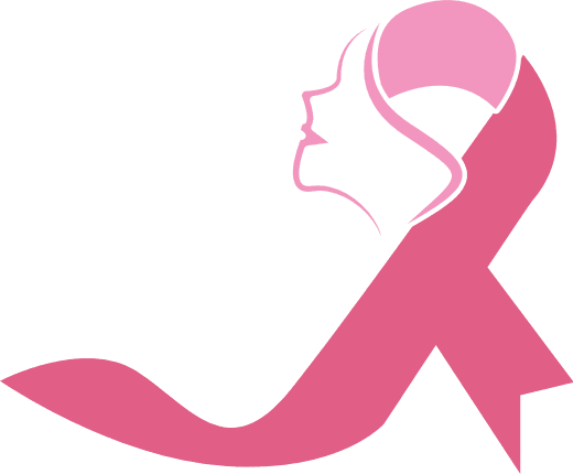 Woman face combined with pink ribbon clipart image, breast cancer awareness  - free svg file for members - SVG Heart