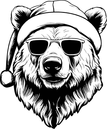 Mama bear head with sunglasses, clipart image, funny mom tshirt design -  free svg file for members - SVG Heart