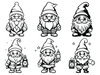 Christmas gnomes svg bundle, Vector images - free svg file for members