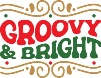 Groovy and bright, Christmas sweatshirt design - free svg file for members