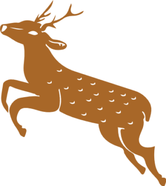 Christmas decor, Jumping reindeer clipart image - free svg file for members