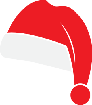 Santa Claus hat clipart image, Christmas decor - free svg file for members