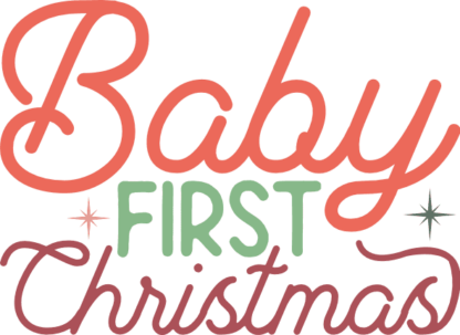 Baby first Christmas, Newborn Onesie design - free svg file for members