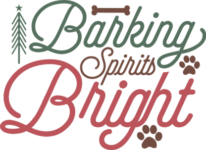 Barking spirits bright, Funny Christmas Dog Bandana design - free svg file for members