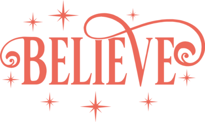 Believe sign, Christmas decor, tshirt design - free svg file for members