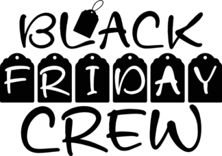 Black friday crew, tshirt design - free svg file for members