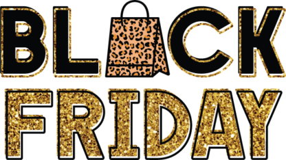 Black friday, golden png for sublimation, tote bag design - free svg file for members