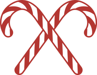 Crossed Candy canes clipart image, Christmas decor - free svg file for members