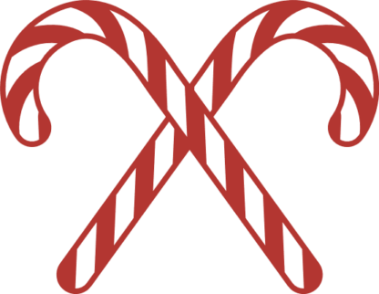 Crossed Candy canes clipart image, Christmas decor - free svg file for members