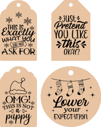 Funny Christmas gift tags bundle, This is exactly what you did not ask for - free svg file for members