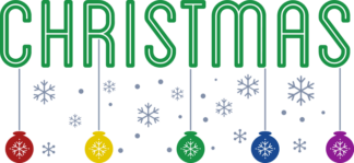 Christmas sign, decorative hanging balls, home decor - free svg file for members