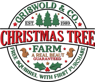 Griswold and Co Christmas tree farm, free squirrel with first purchase, Christmas decor - free svg file for members