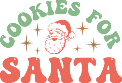 Cookies for Santa, decal, Christmas tray design - free svg file for members