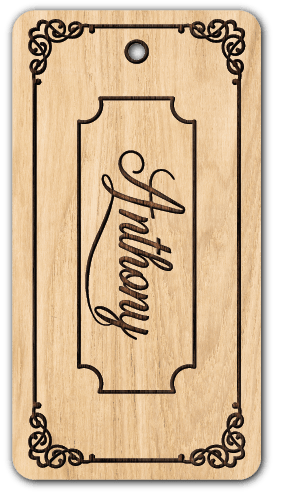 Gift tag, Customized name, engraving design - laser cut free svg file for members