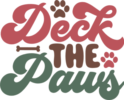 Deck the paws, Funny Christmas doormat design - free svg file for members