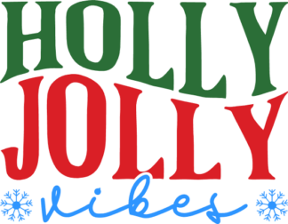 Holly jolly vibes, Christmas sweatshirt design - free svg file for members