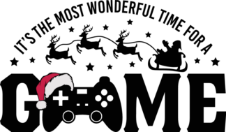It's the most wonderful time for a game, Christmas tshirt design - free svg file for members
